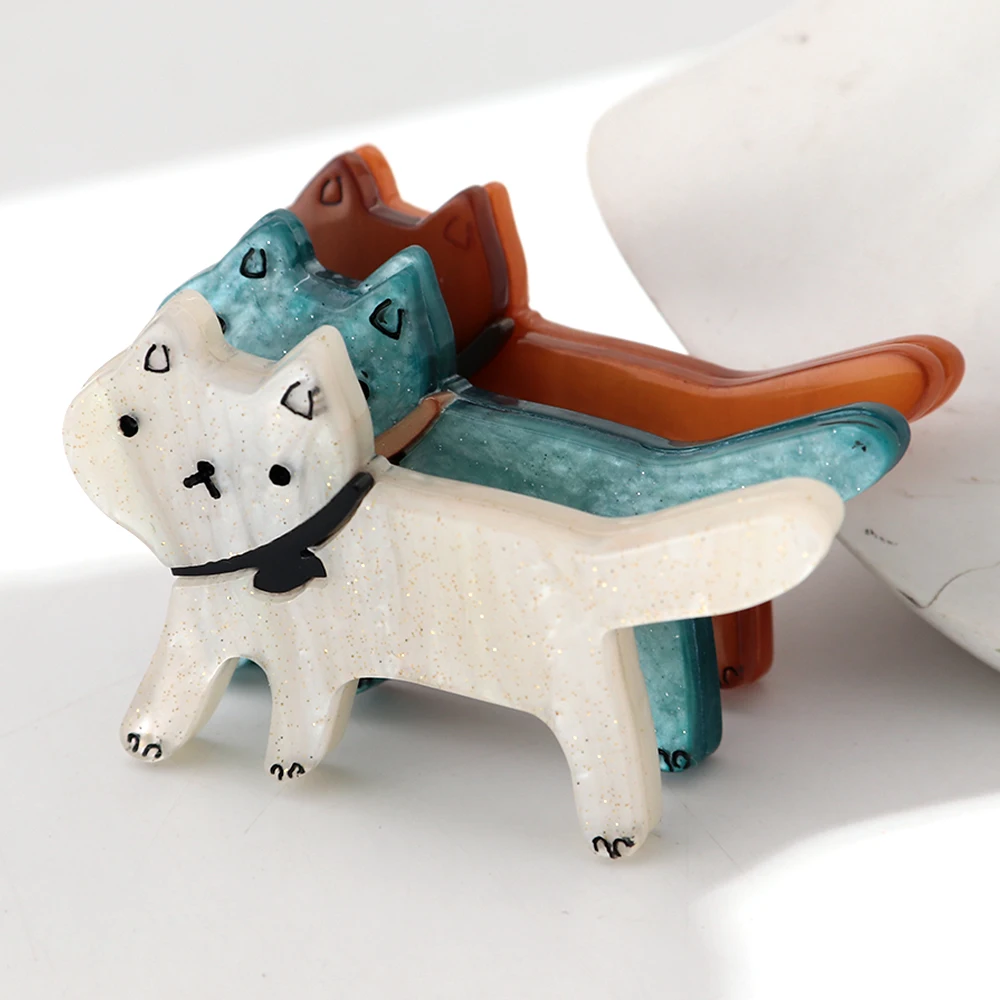 Niedliche Acryl-Tier-Broschen mit Katzenmotiv für Damen und Herren, Lustige Cartoon-Kätzchen-Anstecknadeln, Kleidungs- und Schmuck-Accessoires – Detail 6