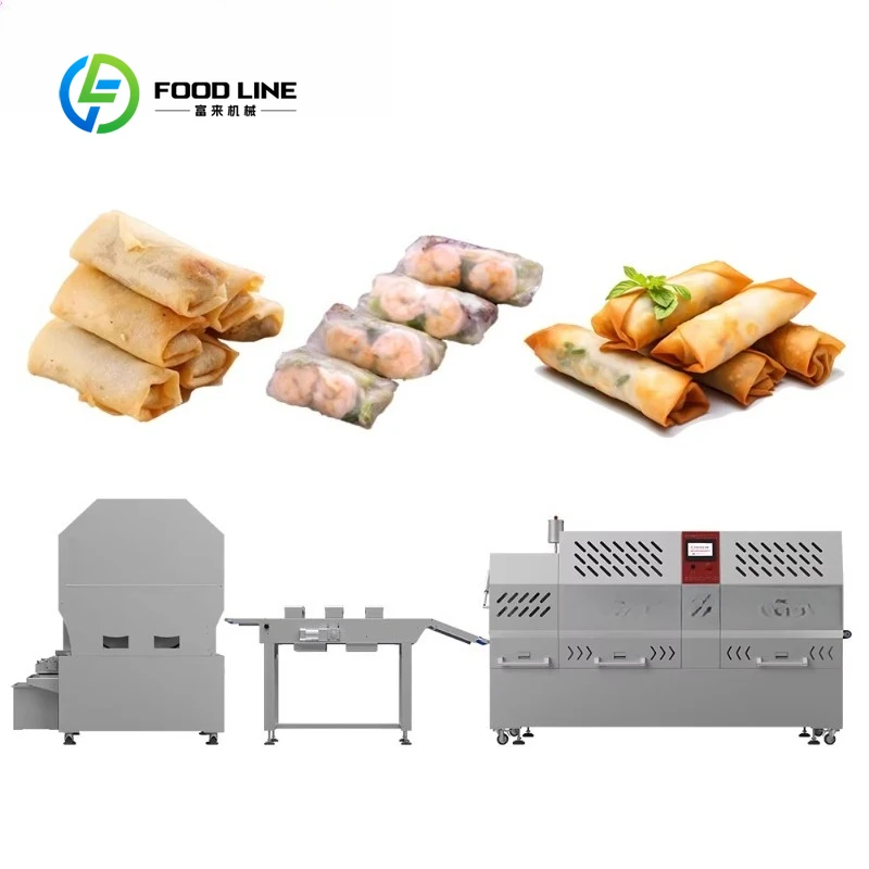 Customized size Automatic spring roll and spring cake maker with motor, food grade 304 stainless steel,