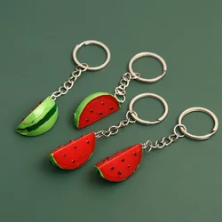 Resin Simulation Watermelon Keychain Creative Summer Fruit Environmental Protection Model Car Phone Bag Pendant Ornaments Gift