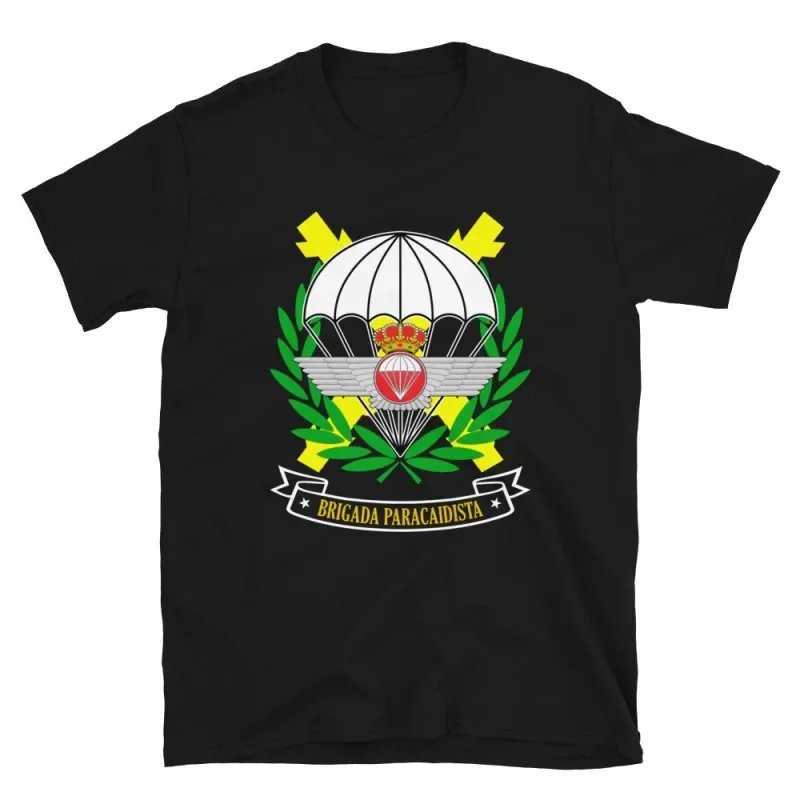 Camiseta del ejército español Brigada Paracaidista "Triunfar O Morir" para hombre, camiseta informal de manga corta de algodón con cuello redondo, talla S-3XL