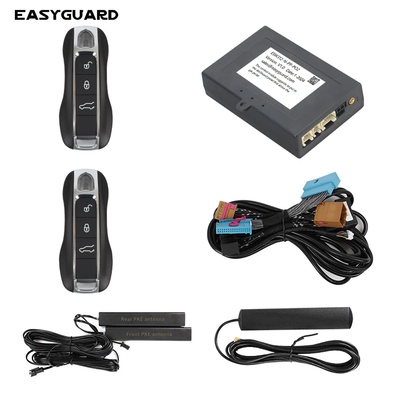 

EASYGUARD Smart Key PKE Kit Keyless Entry Fit For Porsche Cars With Factory OEM Push Start Button & Comfort Access