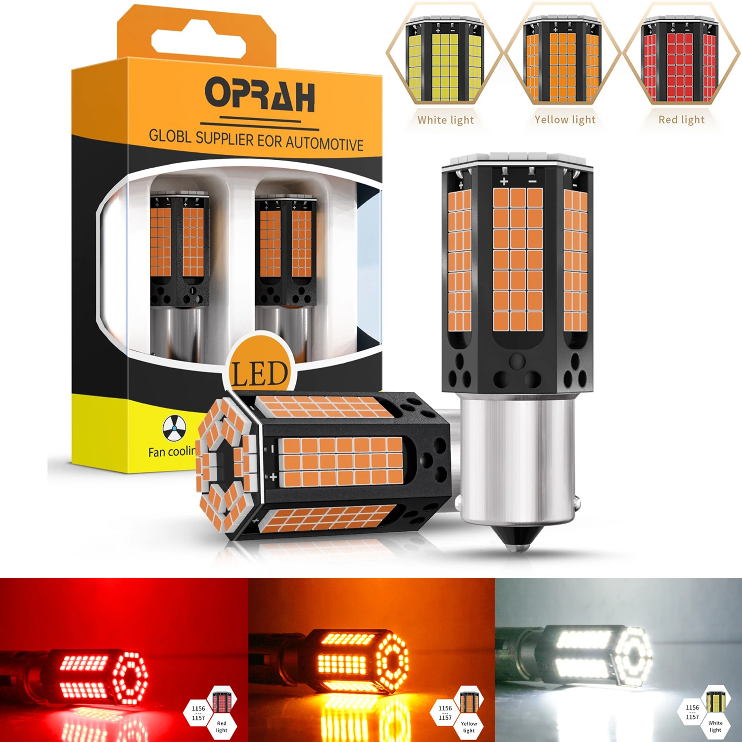 

2pcs Car LED Lights 7440 W21W 1156 BA15S BAU15S PY21W 1157 BAY15D P21/5W 1000Lm 156*2016SMD Canbus No Error For Turn Signal Lamp