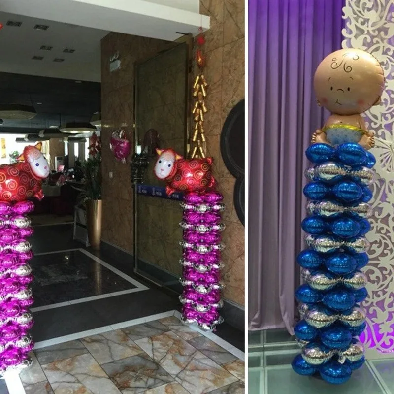 Ballons en aluminium de 18 pouces, 4 pétales, 1 pièce/lot, en forme de trèfle à quatre feuilles, colonne de construction en arc pour décoration de mariage