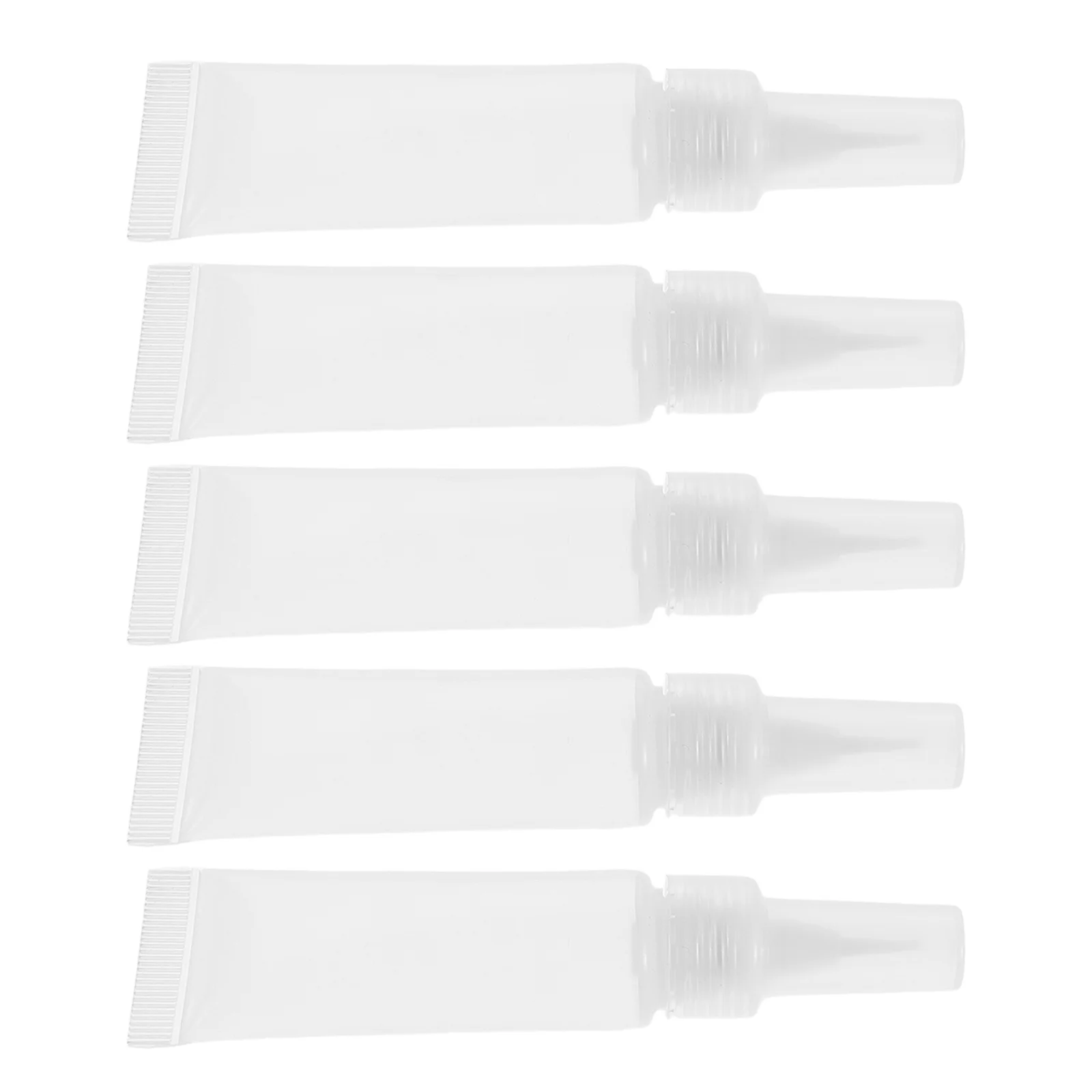 

5Pcs Empty Lip Gloss Squeeze Tubes Soft Plastic Large Opening Refillable DIY Lip Balm Containers Travel Size Packaging