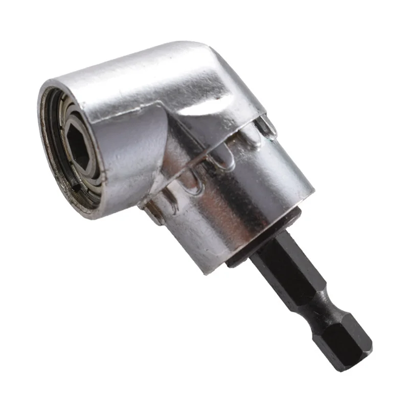 

B03C-105 Degree Right Angle Drill Adapter And 12Pcs Bend Screwdriver Bit 1/4In Hex Shank Driver Angle Drill Attachment