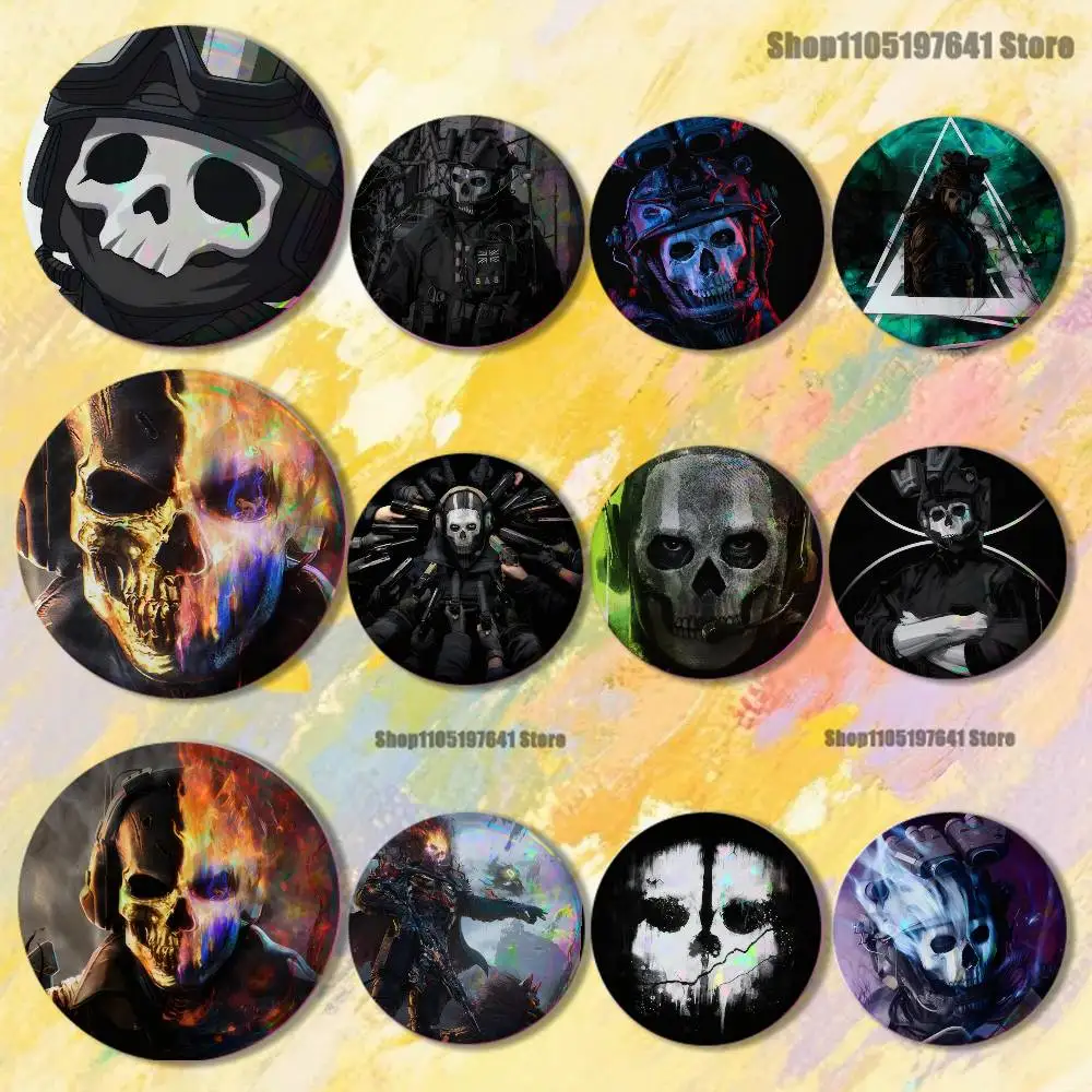 

COD Call Of Duty G-Ghost Badges Button Round Creative Pin Brooch Badge Bag Decor Accessories Fans Collect Friends Gifts