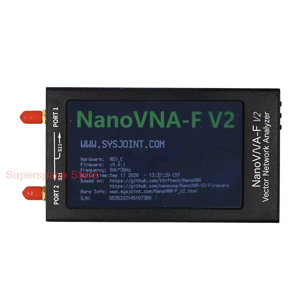 NanoVNA-F V2 4.3 Inch 50kHz-3GHz IPS LCD Display Vector Network Analyzer Antenna Analyzer Short Wave HF VHF UHF RF Demo Kit DIY