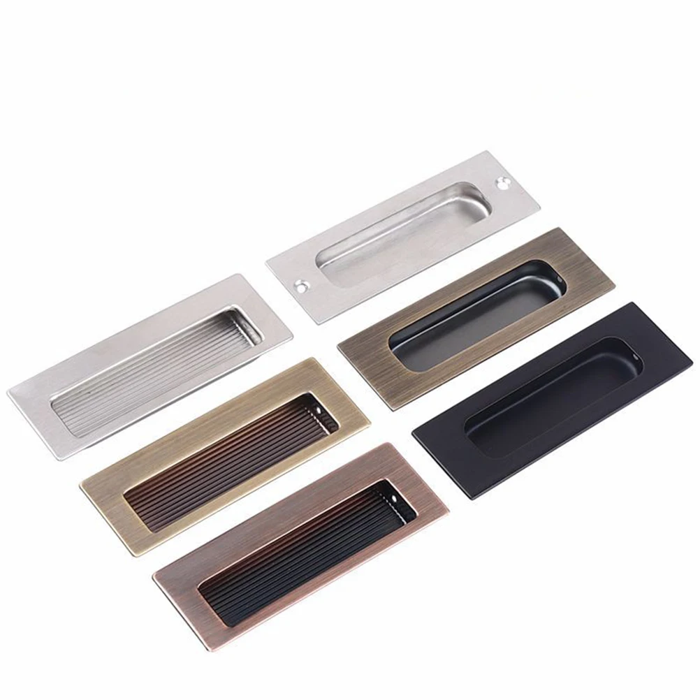 

2Pcs Drawer Knobs Invisible Modern H Seal Pull Door Concealed Kitchen Cabinet Hardware Aluminum Alloy Durable Thick Easy