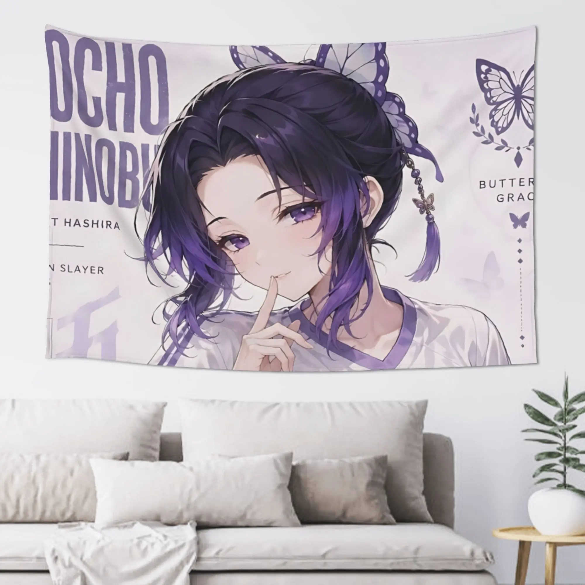 Customized Demon Slayer Cutecore Tapestry  Wall Hanging Blanket Tapestry Home Decor Items Wall Decorations