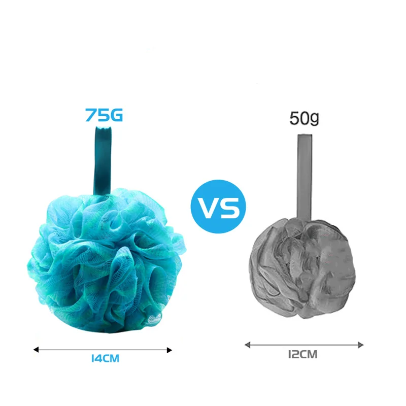 대형 목욕 스폰지 메쉬 샤워 수세미, 퍼프 워시 퍼프 XL 샤워 수세미, 목욕용 바디 수세미, 75g