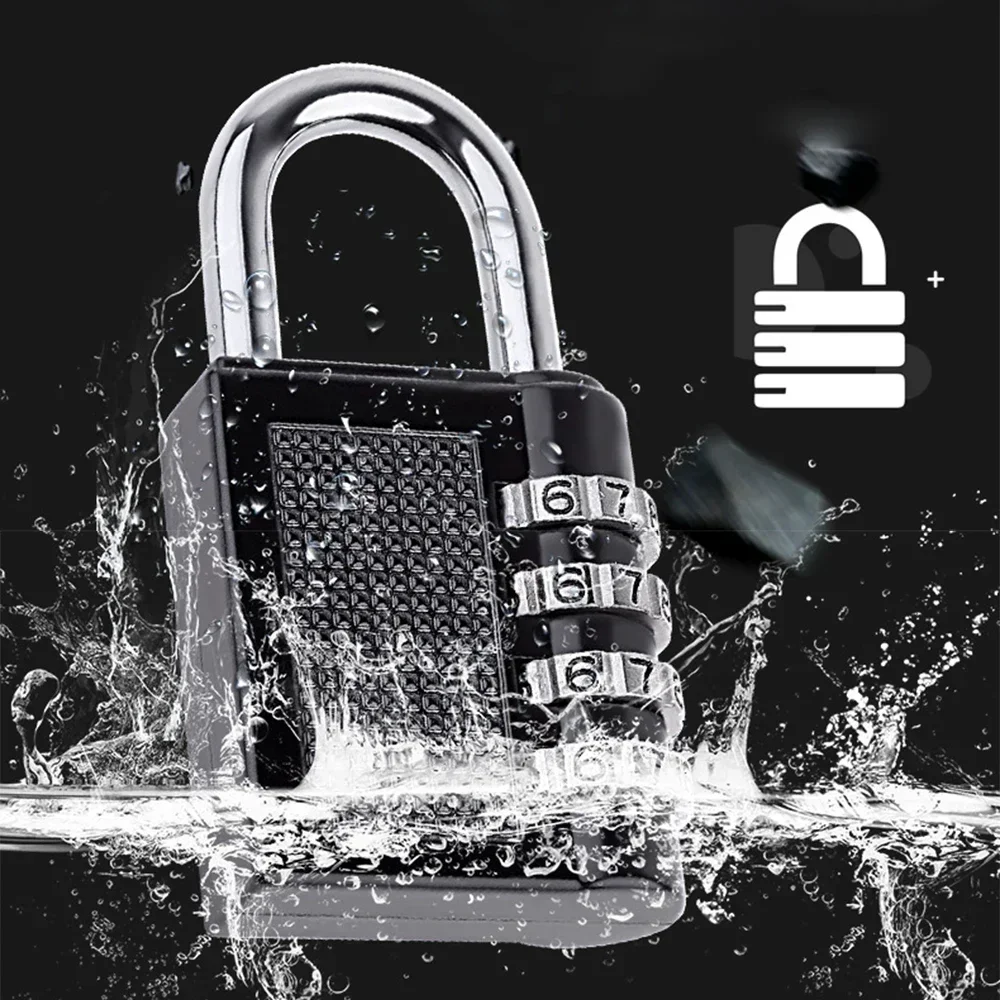 2PCS Padlock 4 Digit Password Locks Combination Suitcase Luggage Metal Waterproof Password Padlock for School Locker Gym Locker