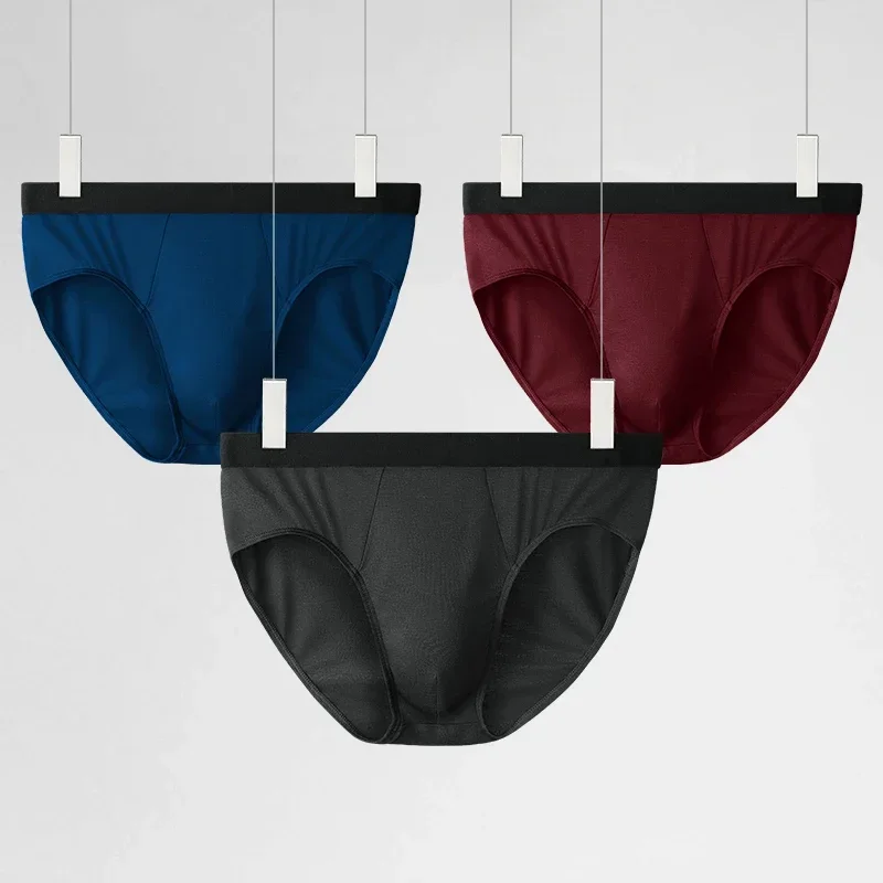 

5PCS Men's underwear men's briefs thin slits large size comfortable and breathable men's underpants