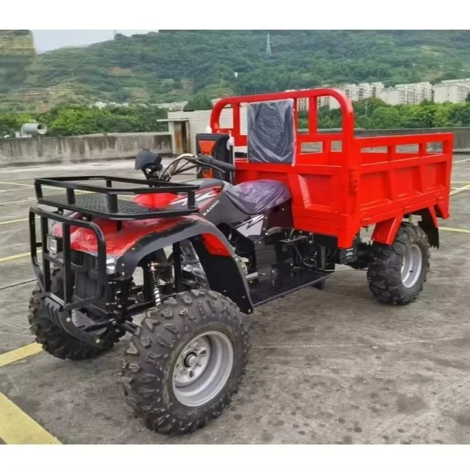 For Kainiu 300cc Water Cooled 4 Stroke Gas-oline 3 Wheel Open Cargo Tricycle Motorized Trike for Farm Delivery