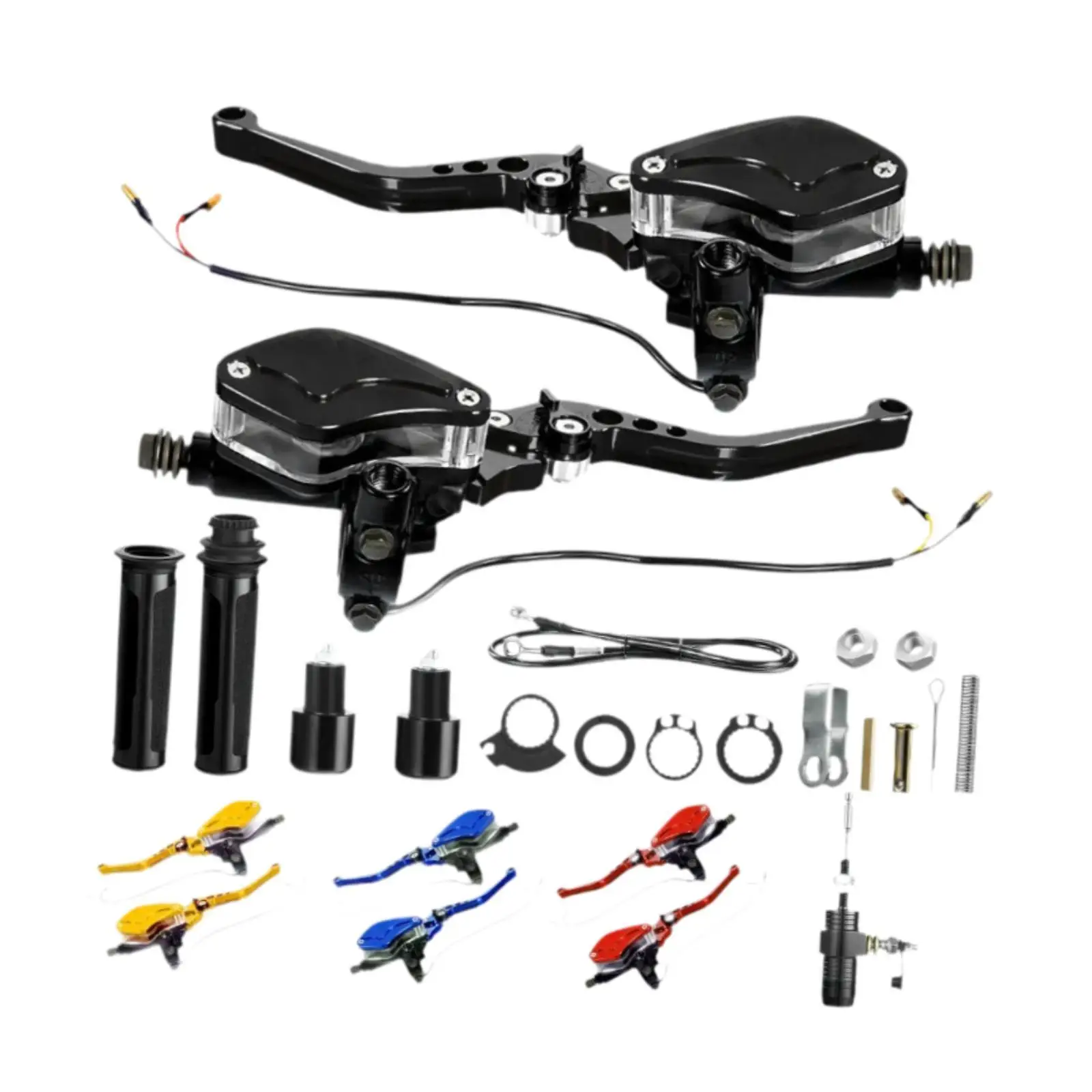 

Motorcycle Clutch Brake Levers 7/8 inch 22mm Throttle Handle Grips Cable Kit