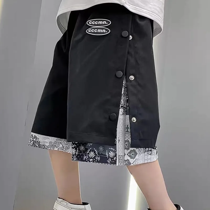 Pantalones de verano para niños, ropa para niños, baile callejero Hip-hop, tendencia urbana explosiva, pantalones cortos de cinco puntos