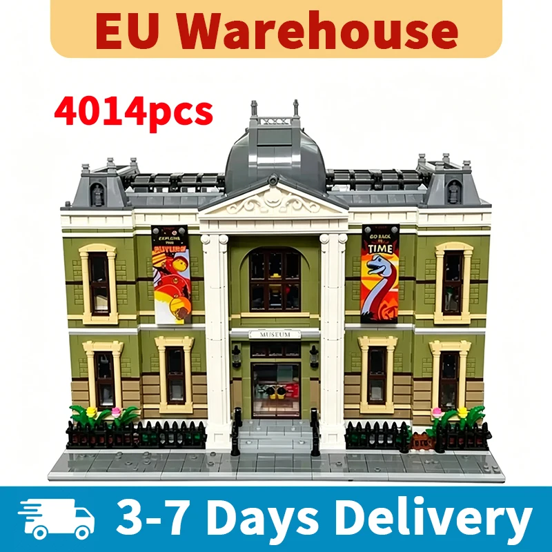4014 pièces 10326 Ensemble de construction modulaire le plus grand du Musée d'histoire naturelle, Blocs de construction Architecture Vue sur rue, Jouet Cadeau pour enfants