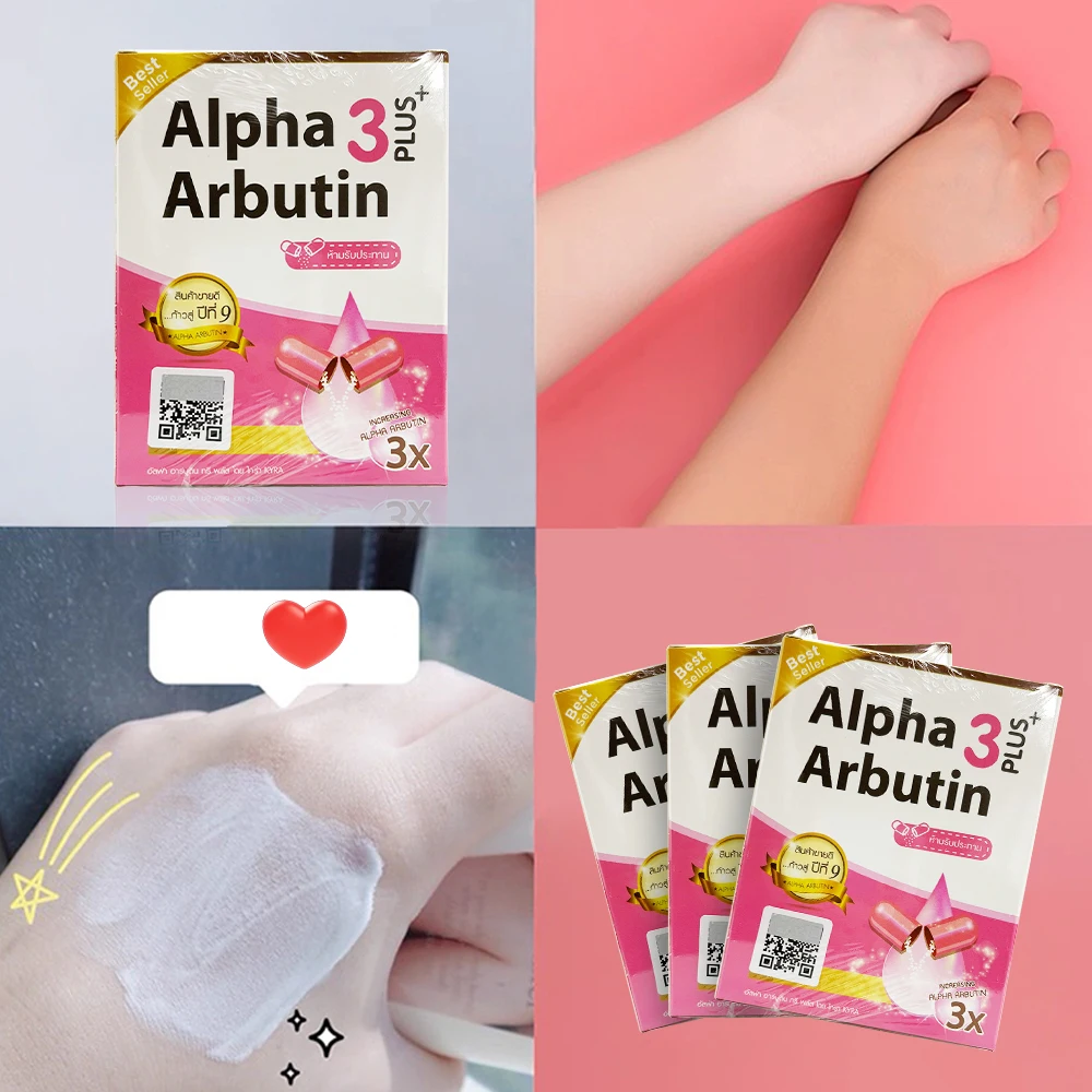 3 cajas de mezcla de polvos Alpha Arbutin 3 Plus con loción para aclarar la piel, iluminar y reducir las imperfecciones de la piel oscura