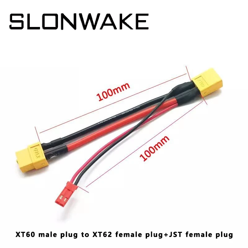 XT60 to Deans T-Plug / JST Male Female Adapter Connector Cable for Lipo Battery 14AWG RC Parts