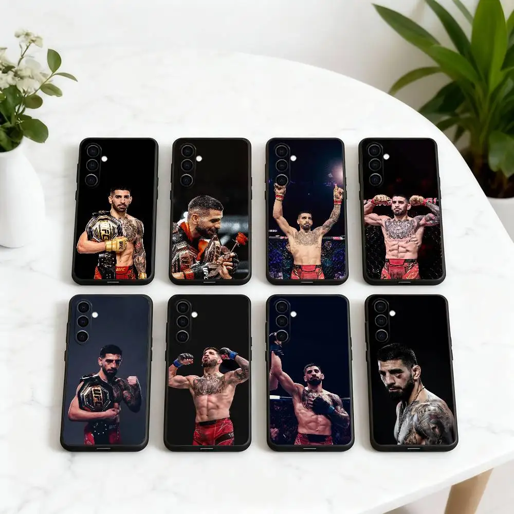 

Boxing I-Ilia Fighting T-Topuria Phone Case Black Silicone Soft For Samsung Galaxy A73,A72,A71,A70,A53,A52,A51