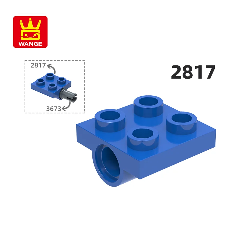 Wange 2817 100g/115PCS 2x2 with Pin Holes Block Moc Compatible with Brick DIY Children's Toy Assembly Parts