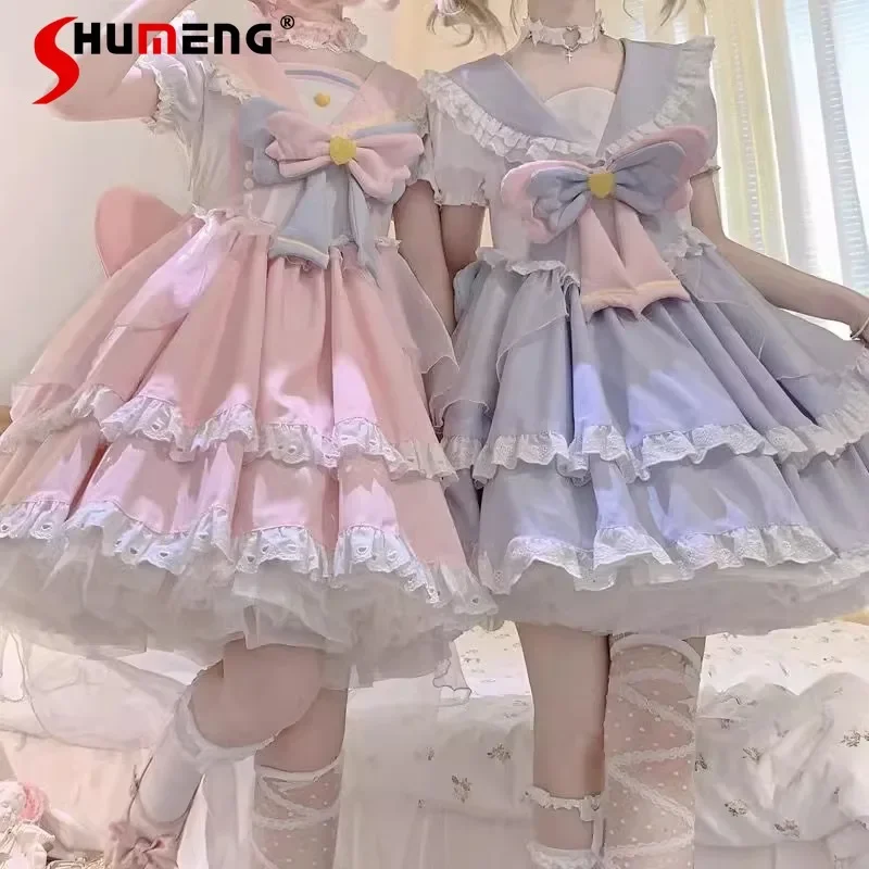 

Starlight Sweetheart Japanese Lolita Style Cute Girl Cosplay Dress Summer Women's Short Sleeveless Slim Fit Sweet Vestidos Mujer