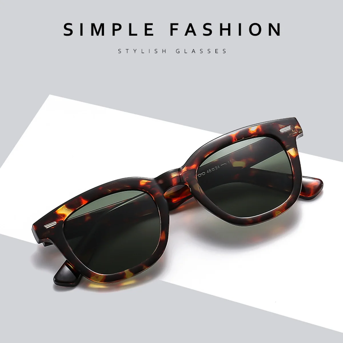 

FYTOO2025 ⭐Retro Tortoiseshell Sunglasses Women Men Oversize Square Frame UV400 Protection Fashion Eyewear Street Style 3916