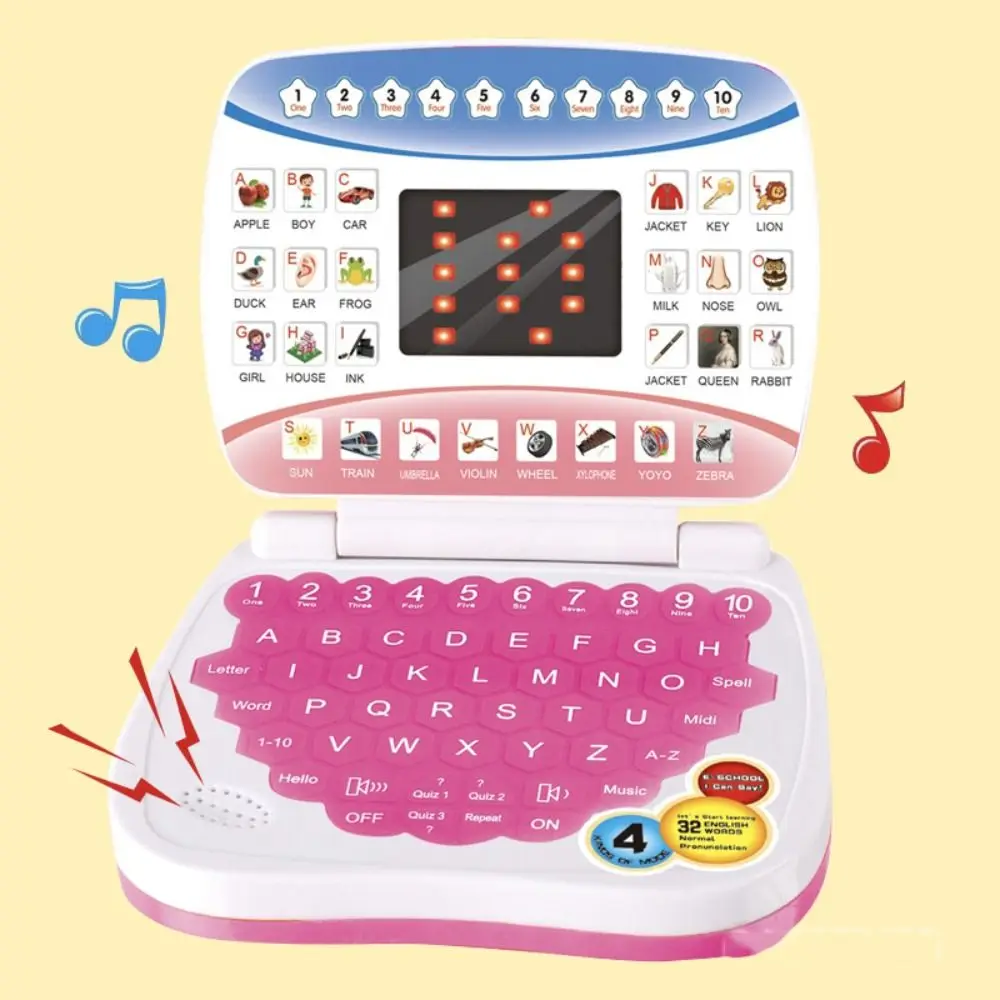 Macchina per l'apprendimento elettronico Educativo Apprendimento della lingua inglese Computer portatile per bambini Mini giocattolo per laptop inglese Giocattoli per bambini