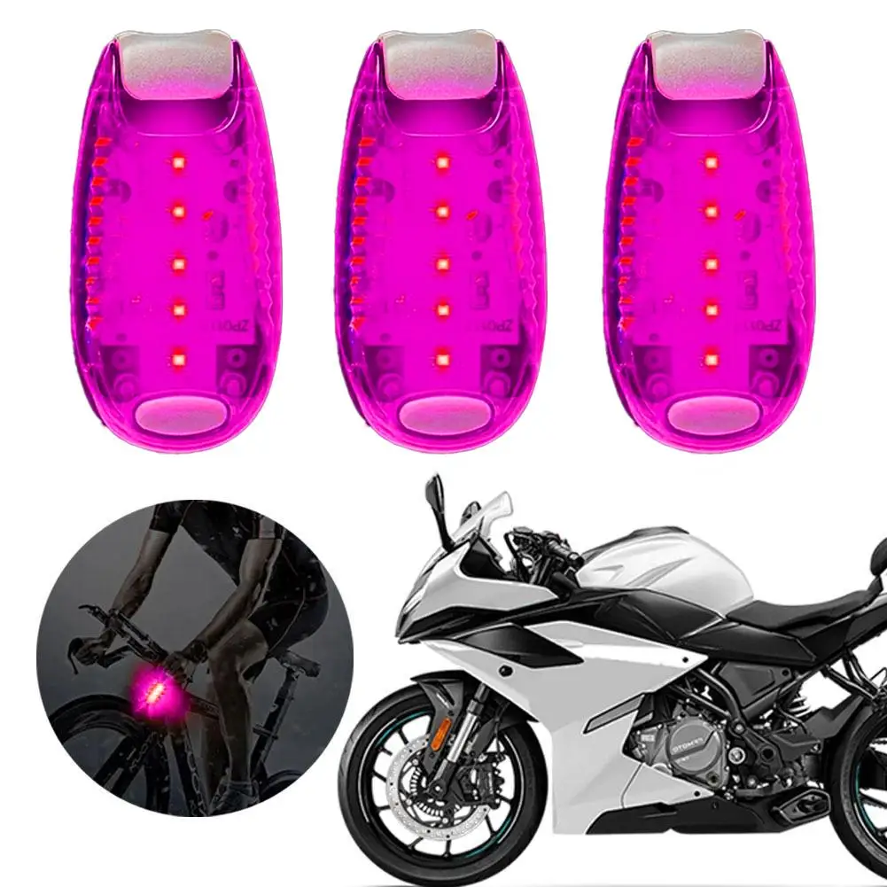 3 قطعة دراجة نارية صغيرة الذيل ضوء LED في الهواء الطلق ليلة تشغيل ضوء الذراع ضوء ظهره تحذير ليلة مشبك إضاءة خوذة الظهر Waterpr K2D2