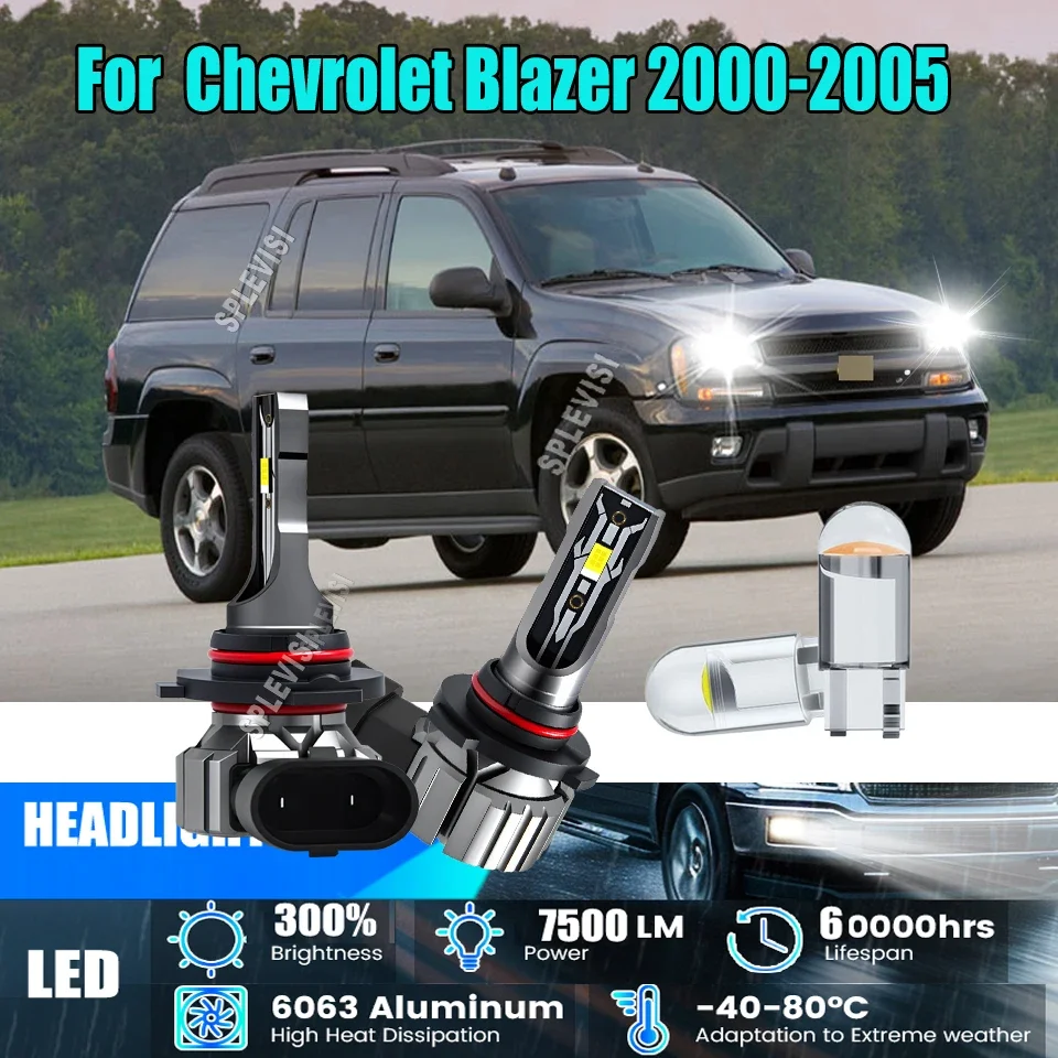9005 9006 881 Headlight LED White Bulb - Advanced Heat Dissipation Long Last For Chevrolet Blazer 2000 2001 2002 2003 2004 2005