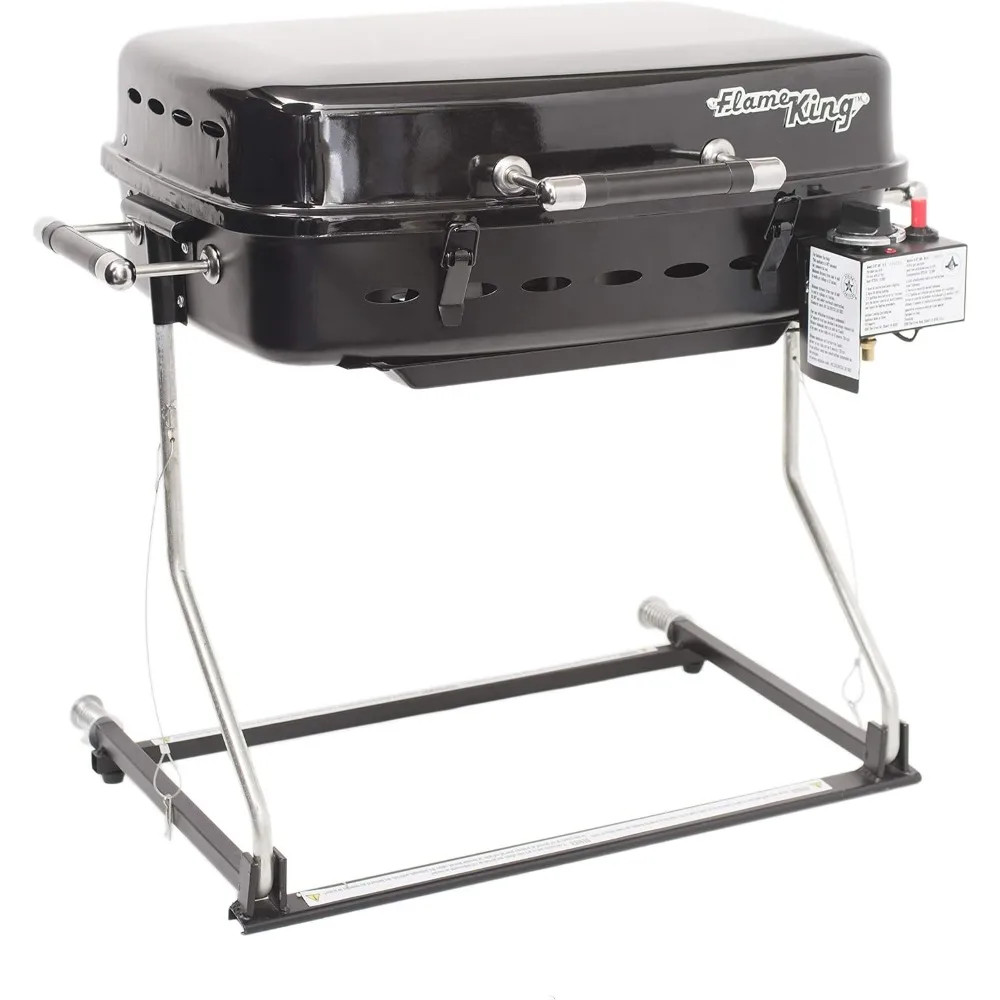 

YSNHT500 RV Or Trailer Mounted BBQ - Motorhome Gas Grill - 214 Sq Inch Cooking Surface - Adjustable Controller