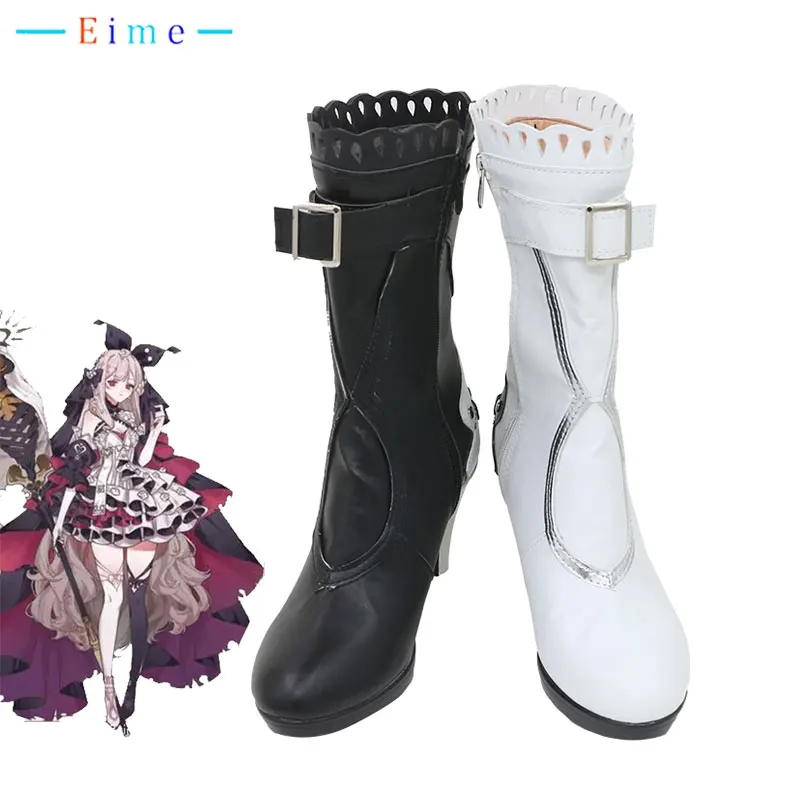 Reimu Endou Cosplay Shoes  Vtuber Cosplay Prop High Heel PU Leather Shoes Halloween Carnival Boots Custom Made