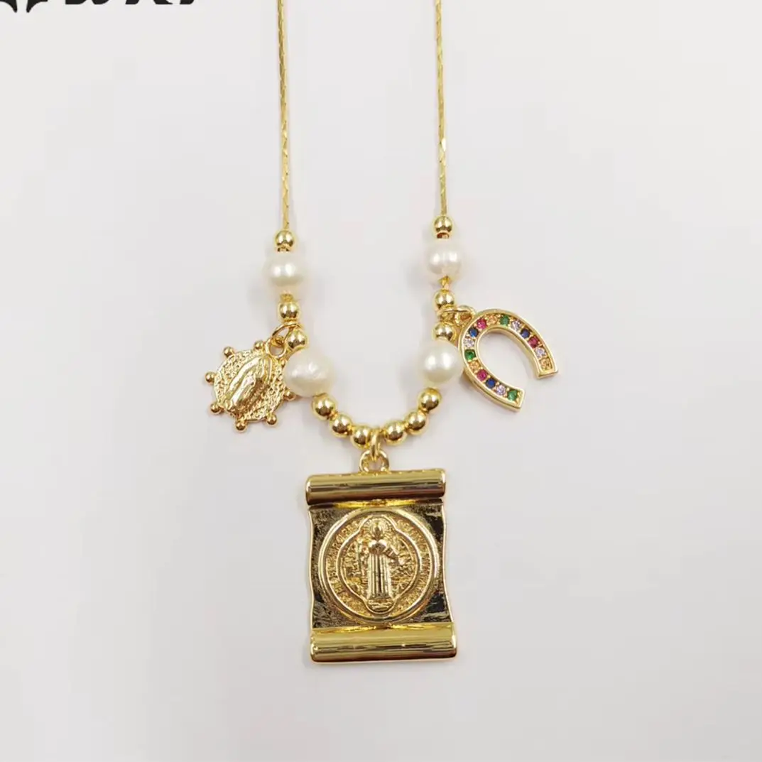 

WT-JN230 WKT 2023, новая распродажа, хорошее качество, 16-дюймовое ожерелье, женская свадебная цепочка, элегантное ожерелье квадратной формы для девочек с цирконом