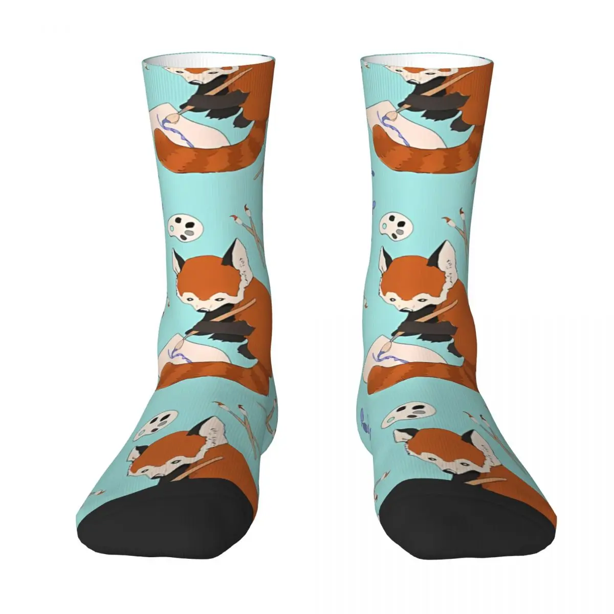 Raccoon Red Panda Paint Men Women Socks Windproof Novelty Spring Summer Autumn Winter Stockings Gift