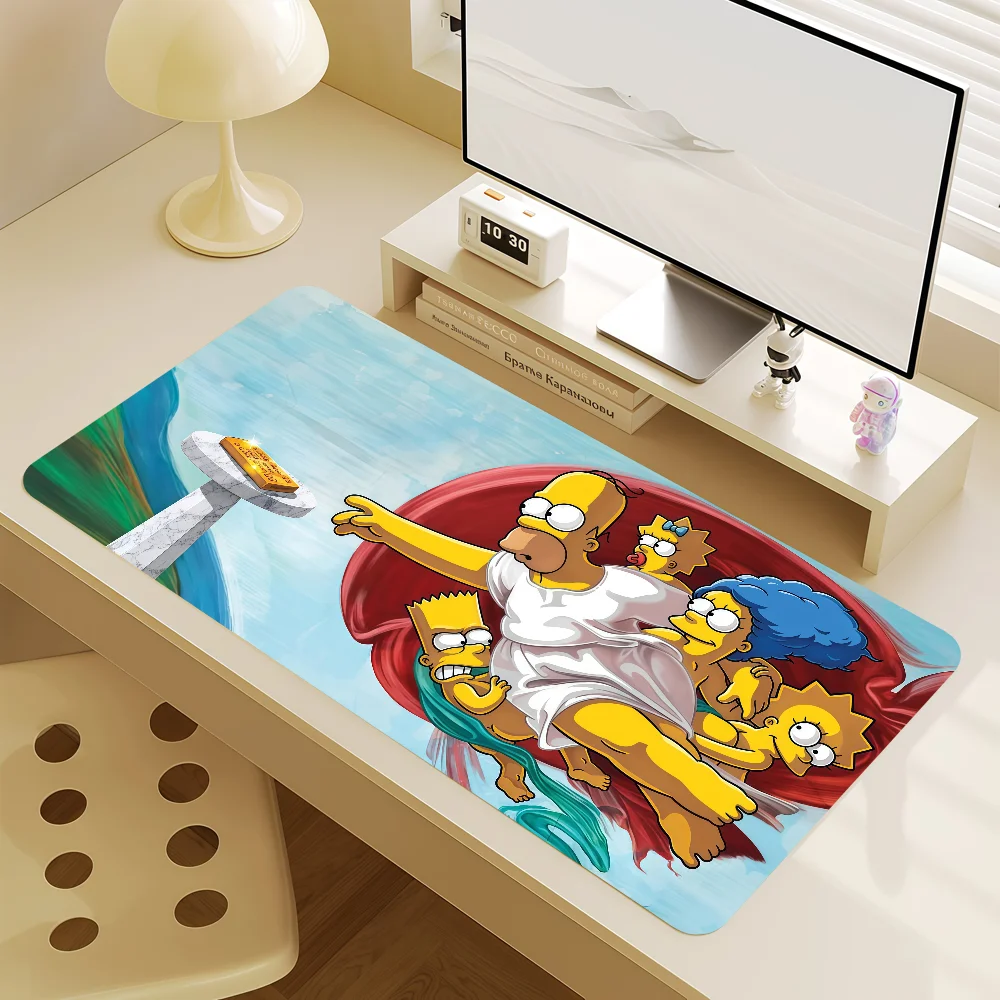 Mouse Cartoon Pad Non-slip Lockedge Office Student Gaming Thickened Large Writing Cushion Funny S-Simpsons MousePad