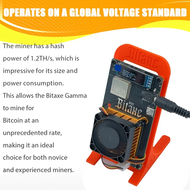 Bitaxe Gamma 601 Solo Lottery Miner 1.2TH/S BM1370 Asic Chip Bitcoin BTC Miner 18-22W من Antminer S21 Pro US PLUG