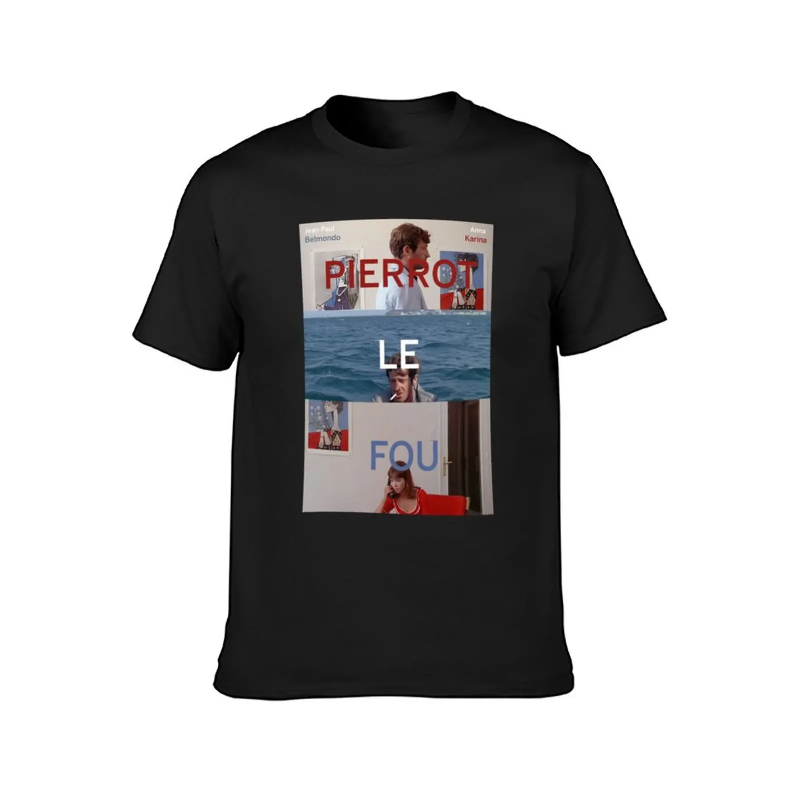 Pierrot Le Fou , Anna Karina and Jean-Paul Belmondo T-Shirt plain customs design your own summer top men workout shirt