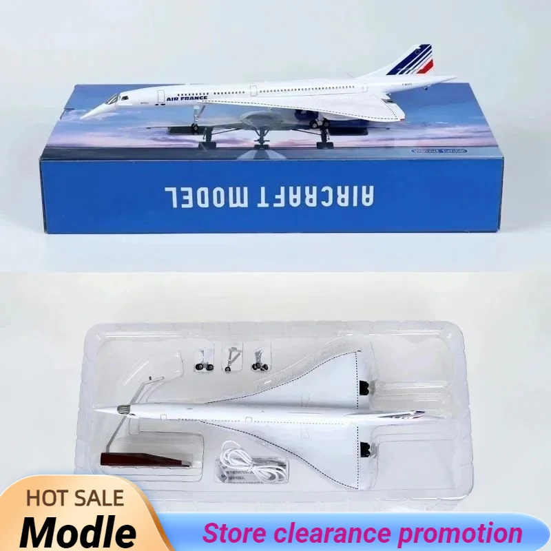 

50CM 1:125 Scale Plane Concorde Air France British Airline Air Force One Model Airplane Toy Resin Airframe Aircraft Gift Display