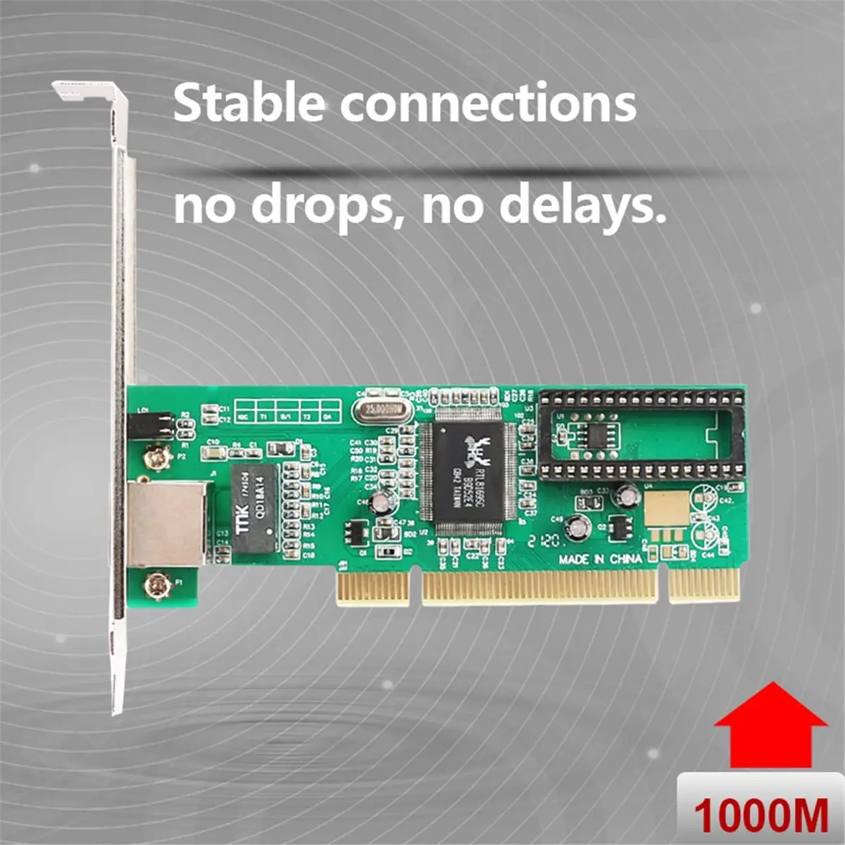 update. Gigabit PCI Ethernet Card for Desktop PC RTL8169 Chip,1000Mbps, RJ45 Single Port, Fits Big & Small Cases Network Adapter