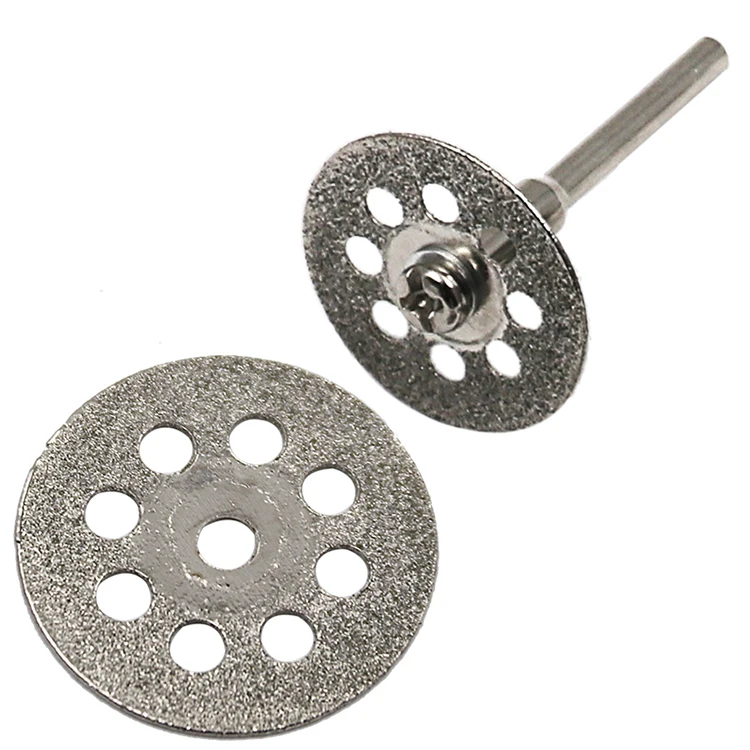 Neuer Bestseller: 10 Stück/Set Mini-Schneidscheiben mit scharfen Diamantspitzen für Dremel-Rotationswerkzeuge, DIY-Werkzeugzubehör mit 2 Stück Stangen. – Detail 3
