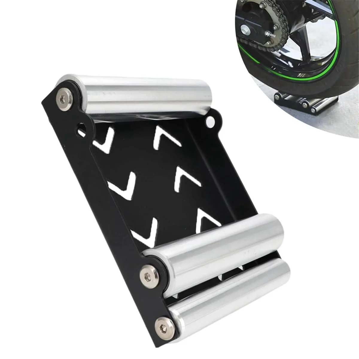 T45C_دراجة نارية الإطارات عجلة تنظيف قوس حامل سلسلة عالمية نظيفة الأسطوانة منحدر رفع الألومنيوم