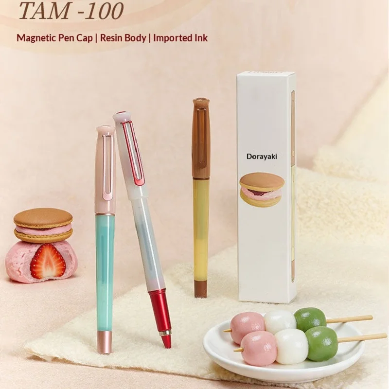 TANOOCI TAM-100 Magnetic Suction Cap Gel Pen 0.5mm Black Ink Smooth Writing Resin Body Signature Pen Student Stationery Gift