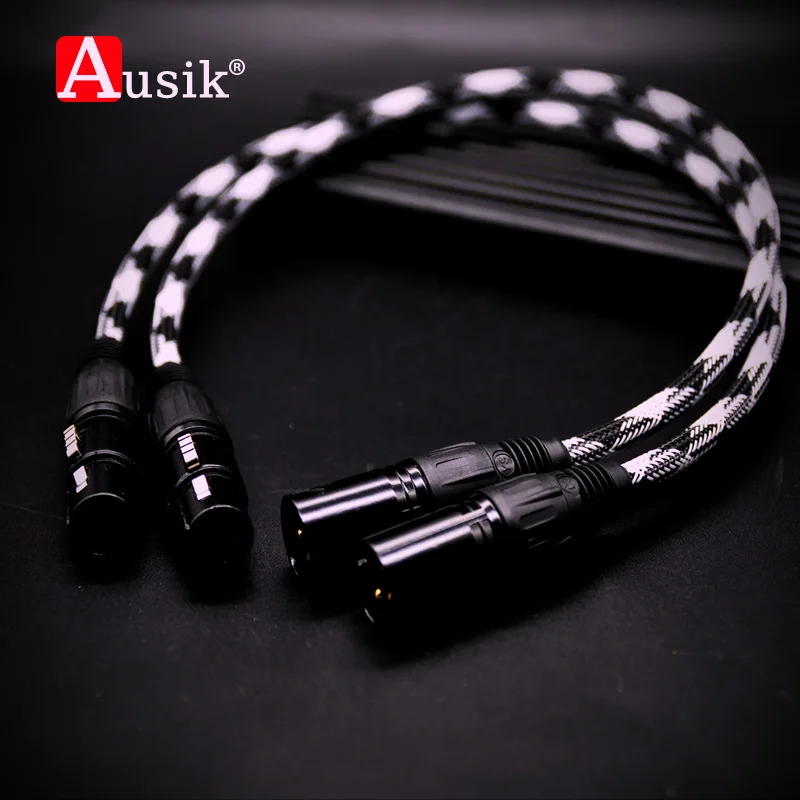 1Pair HIFI XLR To XLR 3Pin ( Male to Female ) Canare Audio Cable  / 0.2m 0.3m 0.5m 1m 1.5m 2m 3m 5m / AUSIK AS024