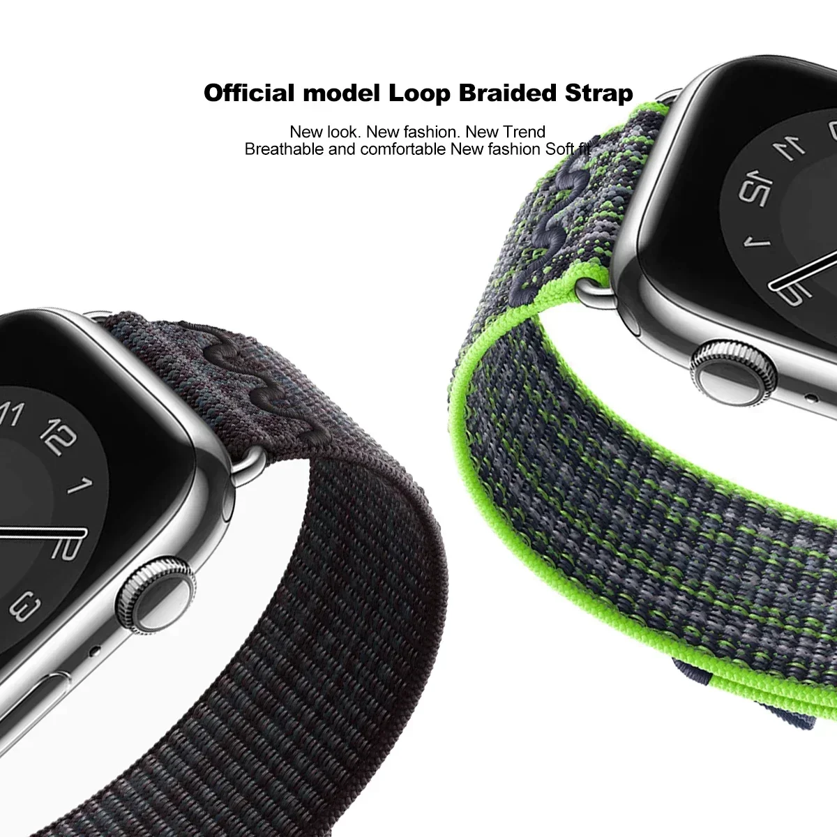 Nylon Sport Strap for Apple Watch Band 49mm 45mm 44mm 42mm 41 40mm 38mm Loop Bracelet Correa for IWatch 9 8 7 6 5 4 3 SE Ultra 2