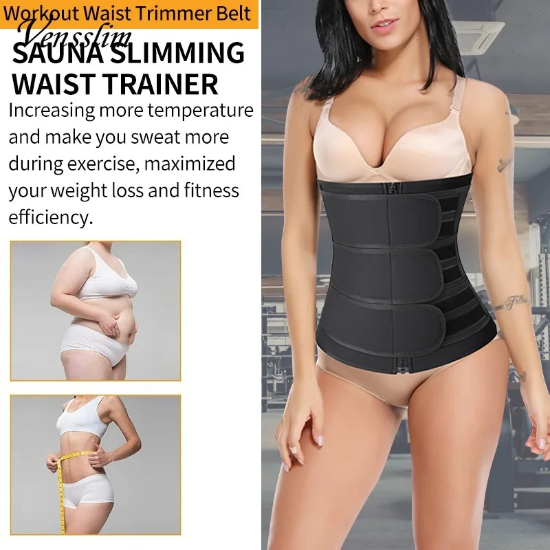 Waist Trainer for Women Neoprene 3 Strap Cincher Corset Trimmer Slimming Belt Body Shaper Workout Sport Girdle Faja Shapewear