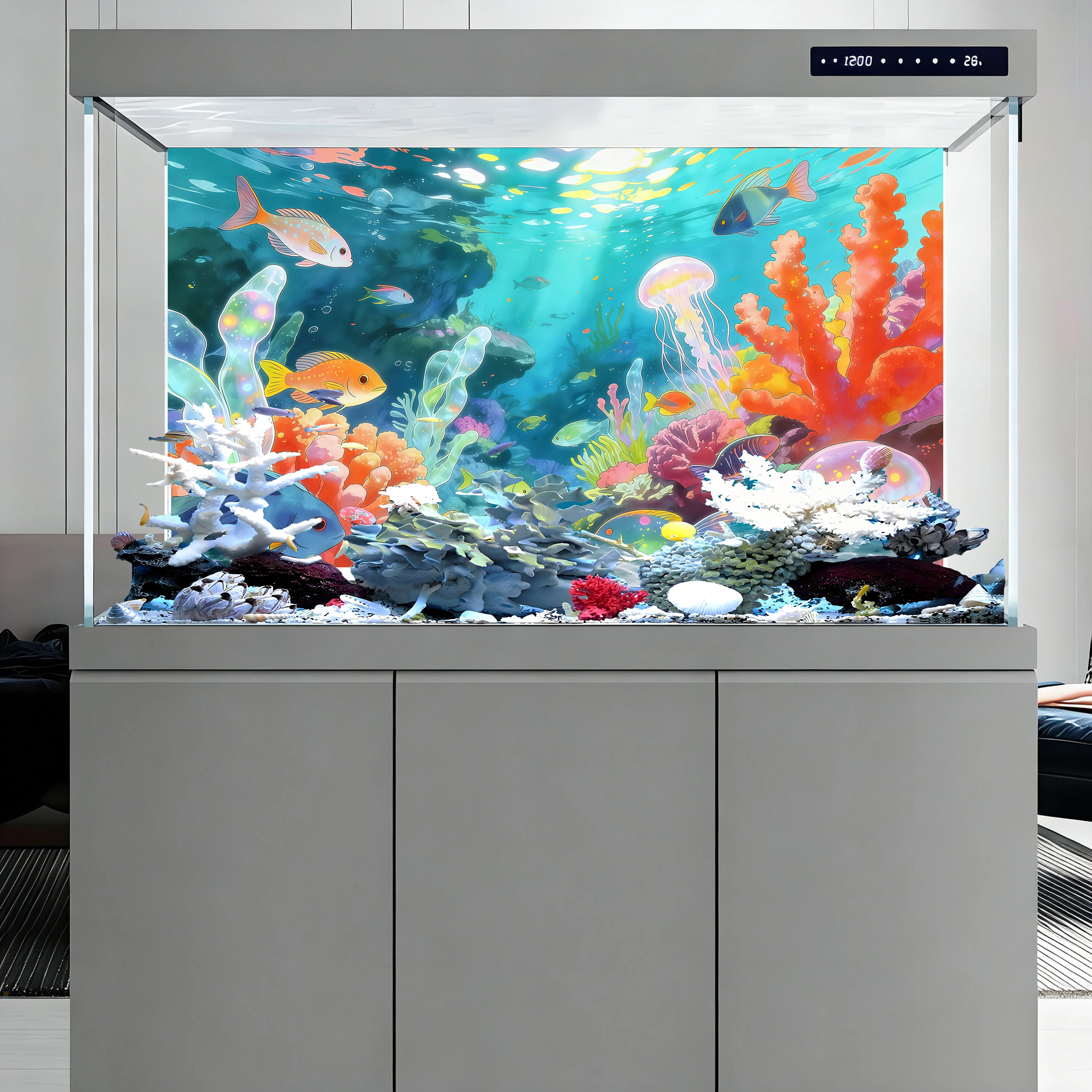 Fond d'aquarium, décor pour aq - Aquarium Fish Of The World avis et prix