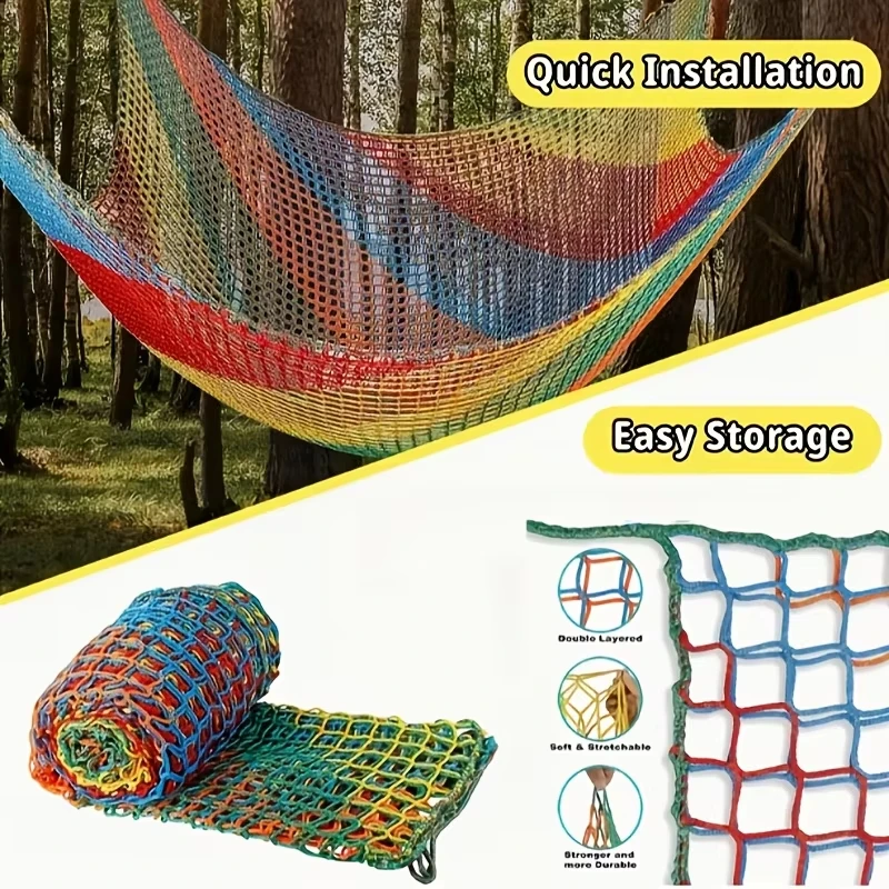Kids Playground Play Safety Net Outdoor Climbing Cargo Net Children Obstacle Course Double Layer Backyard Anti Fall Saftey Net