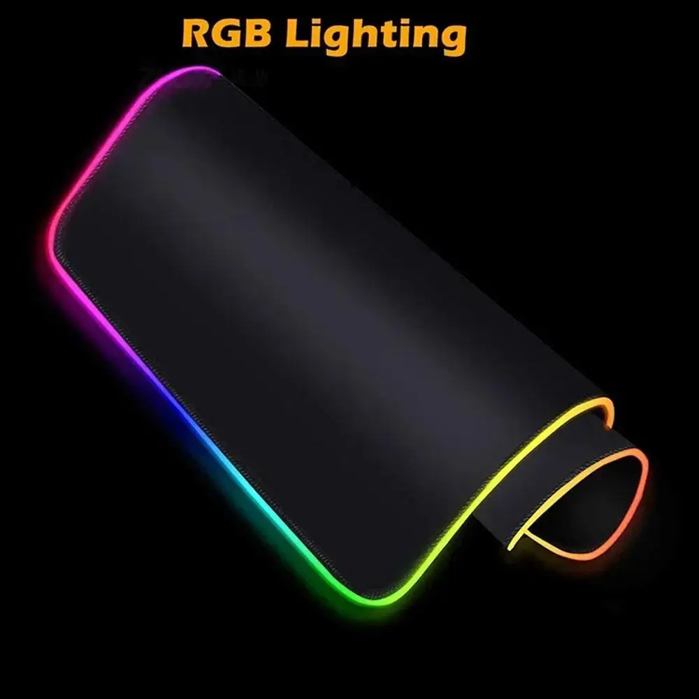 Imagem -05 - Bitcoin Logo Mouse Pad Rgb pc Acessórios Led Game Desk Mat Protetor de Mesa E-sport Tapete Teclado Neon Tapete Backlit Tapete...