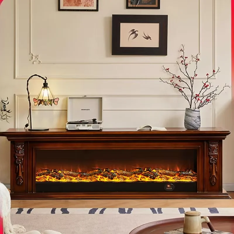 Luxury Center Modern Fireplace Brown Design Heater Floor Hotel Tv Stands Living Room House Mueble Para Televisor Furniture