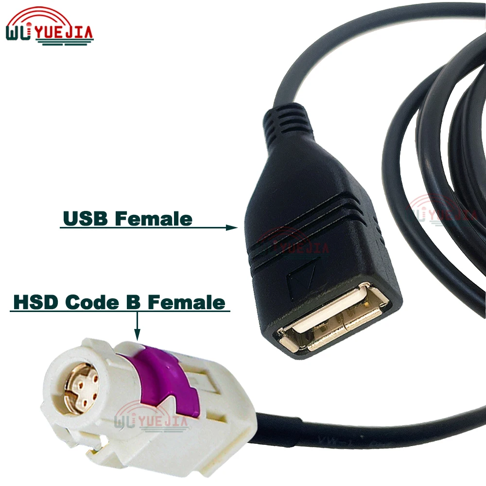 USB Male Plug to White HSD Female 4Pin Code B Connector LVDS Cable Car Head Unit Control Screen RCC NAC Cable Fast Shipping