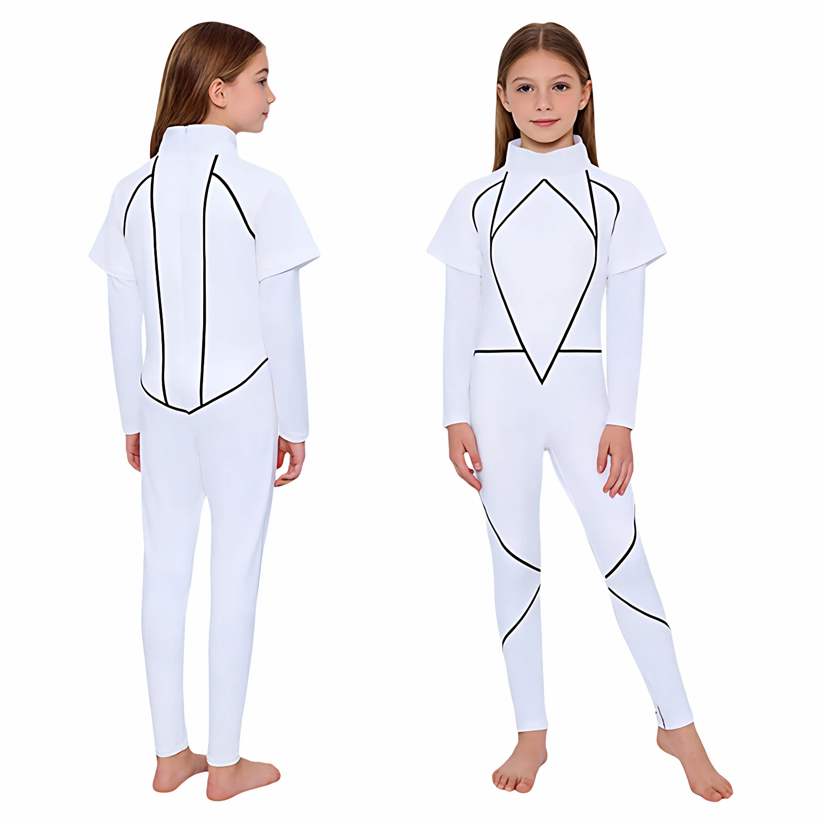 

White ex loween Performance Suit Cali Prasad One-Piece Costume Stranger Things Cosplay Women's Traditional Stage Clothing